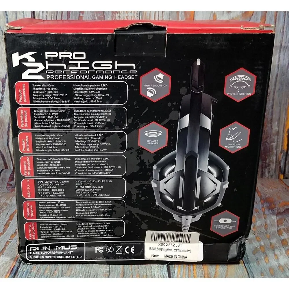 RUN MUS K2 Pro‎ Professional Gaming Headset